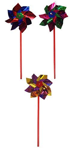 6 X Large Foil Holographic Windmills - REFERENCE PBF107