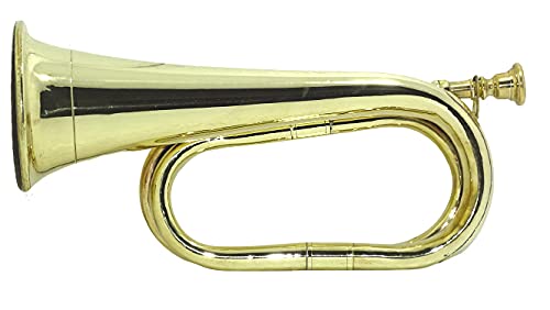 SHREYAS Brass Bugle Professional Civil War Era US Militär Kavallerie Stil Horn