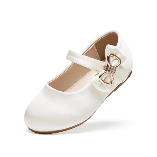 Image of Felix & Flora Toddler Flower Girl Dress Shoes - Baby Girl Ballet Mary Jane Flats for Party School Wedding