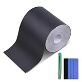 Lypumso Matte Black Vinyl Wrap Tape Roll, 3 Inch x 30ft Self-Adhesive Blackout Chrome Delete Tape with Tool Kit Air Release Adhesive Detailing Wrap DIY Car Door Sill Window Trim Edge Guard Protective