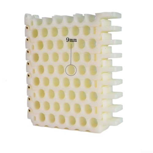 Anneau de support de câble fibre optique pour fils Cat5 Cat6 Cat7 – Organisateur de cordons en nylon avec trous espacés 9,2 x 8,7 cm Solution de bureau (6 x 8)
