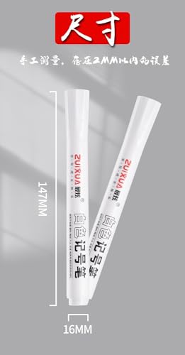 Image of like it 5pcs Waterproof White Permanent Paint Pen Fine | Oily Marker Pens for Rock Painting, Stone, Canvas, Glass, Metal, Ceramic & Tire | Perfect for Artistic Creations