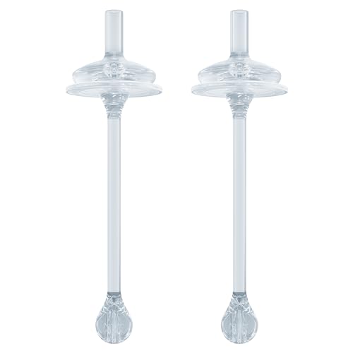 Image of NUK Learner Cup Soft Silicone Replacement Straws, 2-Pack, BPA-free, Dishwasher-safe, Compatible with NUK 10oz. Straw Learner Cup