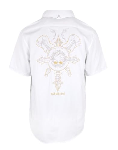 Rock Roll n Soul Men's Fashion ‘Time is Running Out II' Short Sleeve Button-Up Shirt 580SS