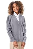 Classroom Uniforms 56432 Kid's Cardigan Sweater Heather Gray X-Large
