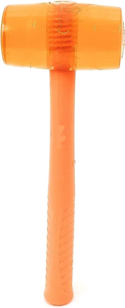 King Tools Rubber Mallet Hammer with Rubber Round Head and Non-Slip Comfortable Grip Handle Soft Face Hammer for Tiles and Other Work(400 Gram)