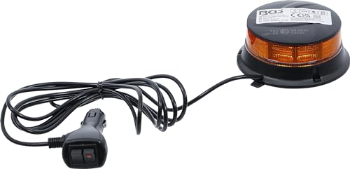 BGS 70342 | Rundumkennleuchte | gelb | mit Magnet | 12 V / 24 V | Ø 130 mm