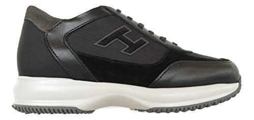  Hogan Sneaker Uomo Interactive Blu in Suede e Tessuto - HXM00N0Q101 PDU647N - Taglia 11