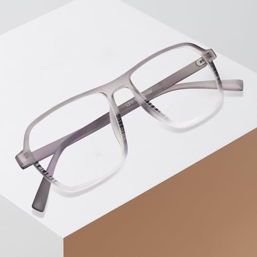Image of Peter Jones Square Unisex Medium Sleek Optical Frame with Anti Glare Lenses (AG216TP)