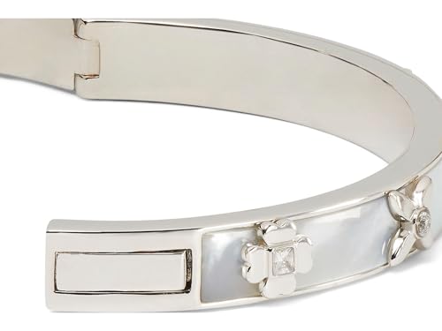 Kate Spade New York Womens Heritage Bloom Hinged Bangle Cream/Silver One Size One Size2