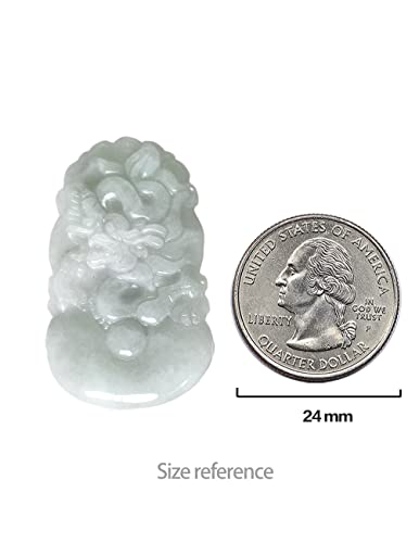 Dahlia Chinese Zodiac Jade Necklace, Real Grade A Certified Burma Jadeite, Adjustable Lucky Red Cord, Dragon 80 - Image 3