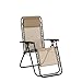 FDW Zero Gravity Chairs Set of 2 Lounge Patio Chairs Outdoor Yard Beach Garden(Tan)