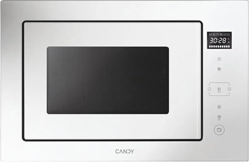 Microondas con grill integrable - Candy CA38MWN7NW, Grill de 1100 W, 8 niveles, 28 l, Blanco