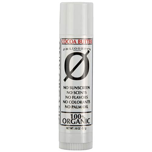 J.R.LIGGETT'S Organic COCOA LIP BUTTER is all-natural and supports healthy, soft sumptuous lips. Offers Antioxidants & Vitamins to protect and nourish lips. NO GMOâ€™s and is preservative free .18 oz.