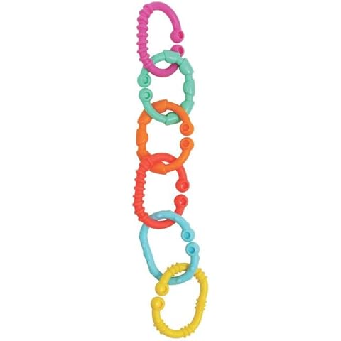 Playgro Pram Chain Loopy Links, 24 Pieces, From 3 Months, Loopy Links, Multicoloured, 40134 Cover