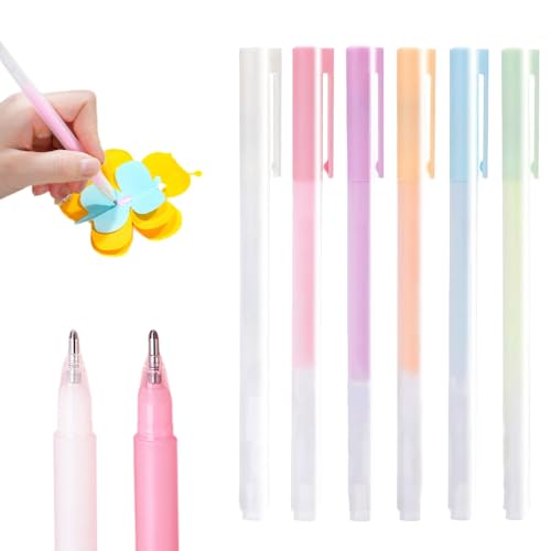 Pousbo Quick Drying Color Spot Glue Pen 2024 New Quick Dry Roller Glue Pens Easy Control Precision Glue Pens for Scrapbooking Craft Glue Supplies Glitter Pens Handmade Stationery (6 Pcs)