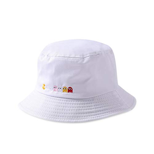 DORRISO Mujer Sombrero de Sol Visera Protección UV Turismo Playa Vacaciones Visera Sombrero Algodón Blanco