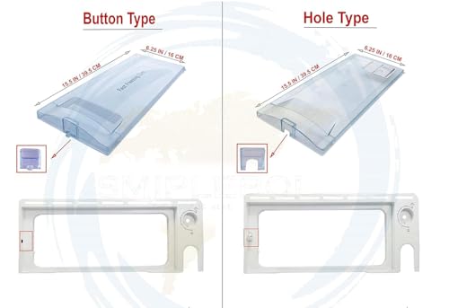 Image of AHC Freezer Door for LG Specific GL Series Single Door Refrigerators- Heavy-Duty Ice Box Door | PIN Model - Match & Buy | Clear Plastic Freezer Compartment Cover | (Pack of 1)