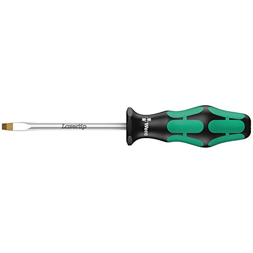 Image of Wera 05340330001 Kraftform Plus 334 Slotted Screwdriver, Lasertip, 6mm Head, 6 inch Blade Length