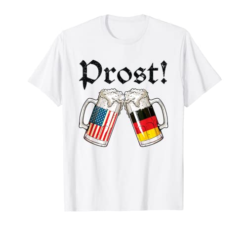 Oktoberfest Shirt American German Flag Beer Prost Maglietta