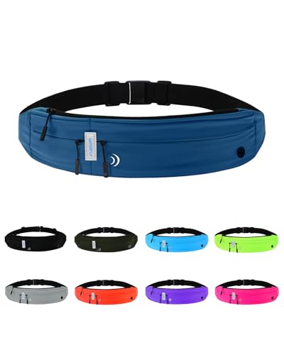 Image of WATERFLY Running Belt Fanny Pack: Runner Marathon Jogging Waist Pack Sport Workout Exercise Fitness Phone Holder Belt for Men Women Jogger Slim Waistband