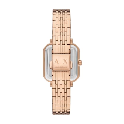 Image of Armani Exchange A|X Women's Watch, Square Three-Hand Stainless Steel Watch for Women