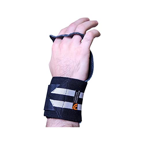 Straps Luva Pegada Crossfit Com Munhequeira, Prottector, Preta (M)