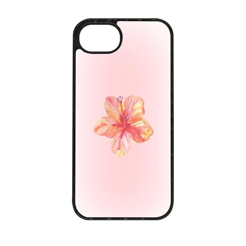 qizjio Pink Flower Phone Case Shockproof Protective Summer Hibiscus Phone Cases for iPhone 16e