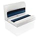 Wise 28-Inch Cushion Only Pontoon Bench Seat, White/Navy/Blue