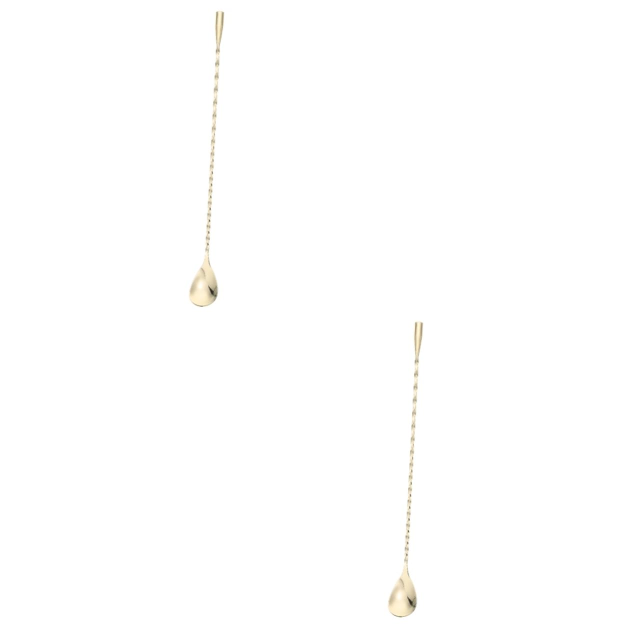 Cabilock 2 Pezzi Cucchiaio Da Bar Cucchiaino Da Tè Freddo Cucchiaini Da Caffè Espresso Bar Cucchiaio Da Agitazione Cucchiaio Da Caffè Cucchiaio Shaker Agitatore Da Caffè Cocktail