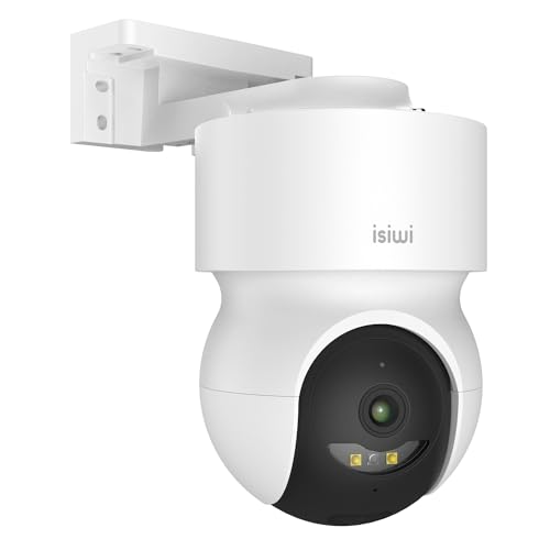 Isiwi Redi ON Telecamera Motorizzata Wi-Fi Uso Esterno per sorveglianza, 3MP, SD Card, IP65, Rilevazione Umani PIR, Audio, Compatibile con Alexa/Google, App per smartphone