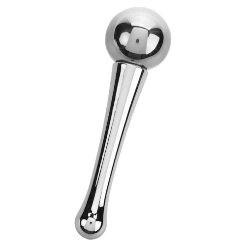 TOGEVAL Rouleau de Glace Visage en Acier Inoxydable Globes Froids Massage Facial Rotatifs Outil Cryo pour Soins Peau des Poches et Fatigue Oculaire Accessoire Beauté Portable