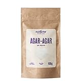 Agar agar en polvo 100 gr nut&me | Espesante y gelificante | Keto | Sin gluten y sin aditivos | Sin OGM | Alto en fibra