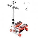 HOTGEEJP健康ステッパー 足踏み トレーニングバンド付き 踏み台の高さが調節可能 全身トレーニング 筋トレ 自宅で有酸素運動 室内 健康器具 コンパクト 男女兼用 運動用 ミニステッパー 自宅トレ フィットネス (オレンジ色,ツールキット + 携帯電話ホルダー + 引き紐)