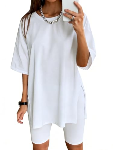 VNIRA Womens Clothing Two Piece Outfits Summer Casual Oversized T