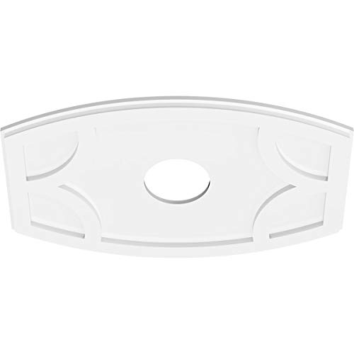 Image of Ekena Millwork CMP26X17KY-05000 Kailey Architectural Grade PVC Contemporary Urethane Ceiling Medallions 26 inchW x 17 3 /8 inchH x 5 inchID x 14 inchC x 1 inchP