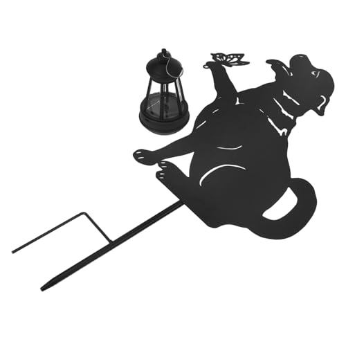 Lanterne solaire decorative chien pour jardin et patio chaleureux