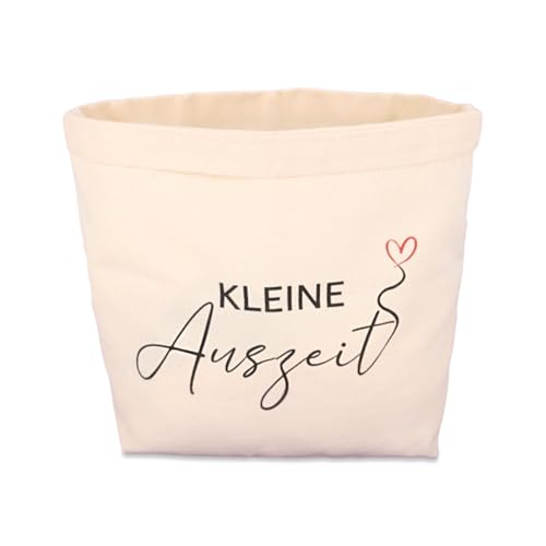 Kleine Auszeit Korb Geschenk Aus Baumwolle und Leinen, Geschenkkorb, Wellness/Entspannung Geschenke für Frauen Damen
