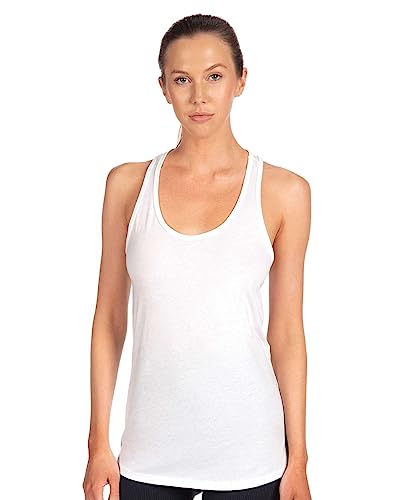 Next Level Apparel Women's The Ideal Quality Tear Away Tank Top, White, Small