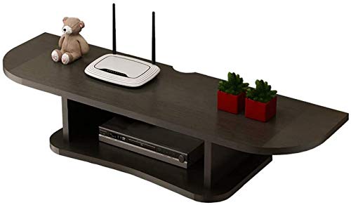 Schwimmende TV-Konsole, 2-stufiges wandmontiertes TV-Regal Schwimmende Medienkonsole für Kabelboxen Router Fernbedienungen DVD-Player