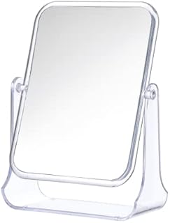 UK-HOME-BARGAINS FREE STANDING MIRROR Small Cosmetic Make up Rectangle 3x Magnetification Double Two Sided Fold