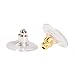 ULTNICE 100pcs Earring Safety Backs Bullet Clutch Earring Backs with Pad (Silver+Gold)