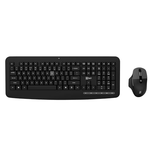 Image of iBall ClickSet S600 Wireless Keyboard & Mouse Combo, 114-Key Full Size Keyboard, 10 Media Keys, Retractable Stand, 1600 DPI Mouse, 6 Buttons, 3-Level DPI, High Precision