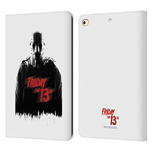 Friday the 13th Jason Voorhees étui portefeuille cuir compatible Apple iPad 9.7