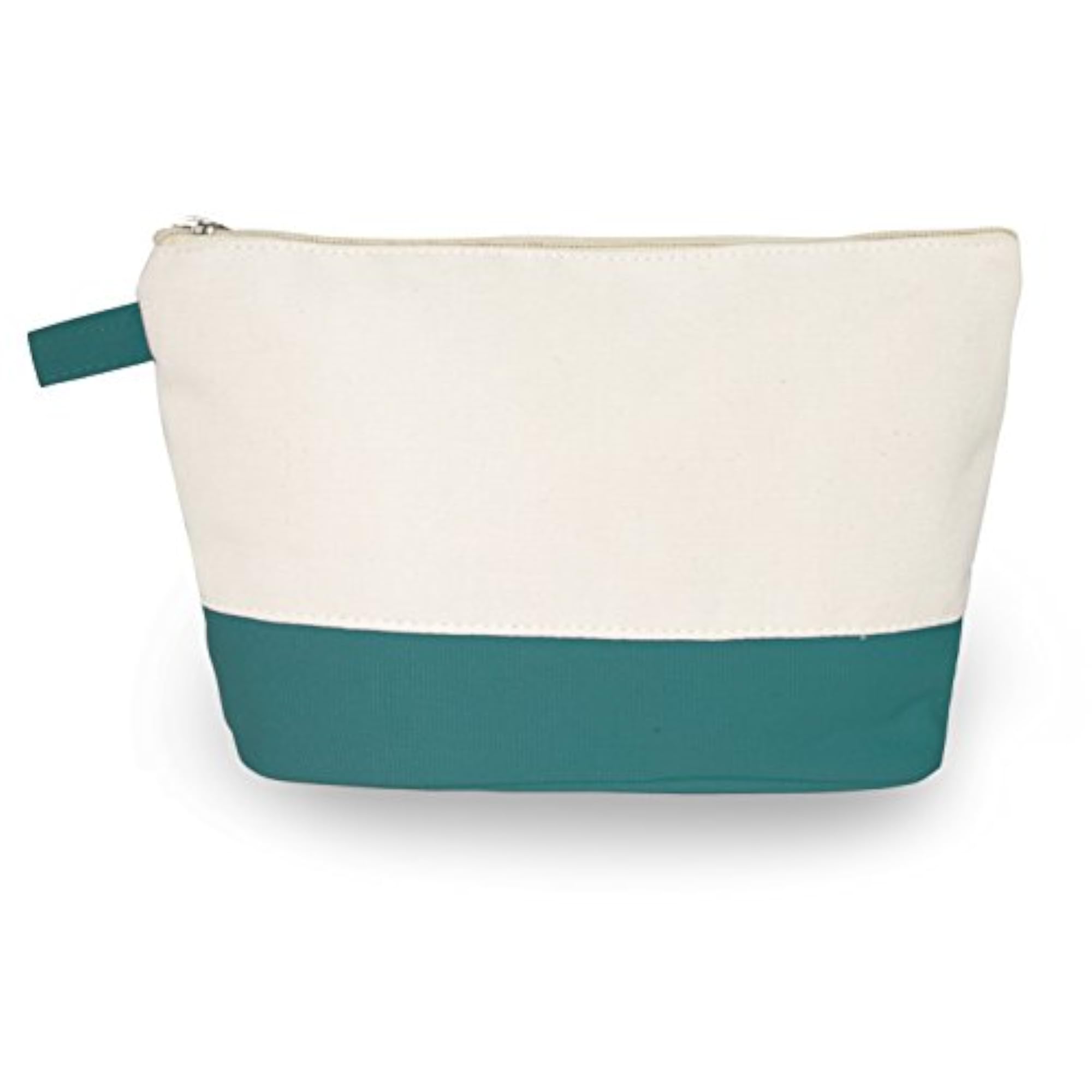Cotton Canvas Two-Tone Cosmetic Bag