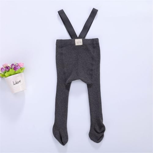 Baby Girls Ribbed Suspender Pants Stretch High Waist Leggings Overalls Knit Tights Pantyhose Warm Stockings3