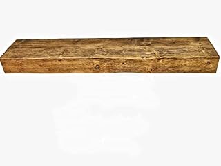 Rustic Mantle Piece Shelf Beam Solid Wood Fireplace Chunky Wooden Floating Shelf | Handmade to Order | 8 Colours | 18 Size Options