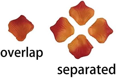 Separated Orange and Red Silk Rose Petals for Wedding, 1520 Pcs - 2.3'' Artificial Rose Petals for Romantic Night & Valentine's Day Decorations - Image 3