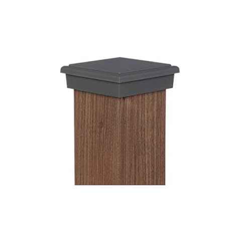 Atlanta Post Caps 4x4 Post Cap (3.5 inches) Gray New England Pyramid Style Slim Profile Square Top for Outdoor Fences, Mailboxes, and Decks Cover
