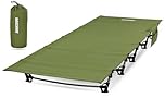 MARCHWAY Ultralight Folding Tent Camping Cot Bed, Portable Compact for Outdoor Travel, Base Camp, Hiking, Mountaineering, Lightweight Backpacking (Army Green)